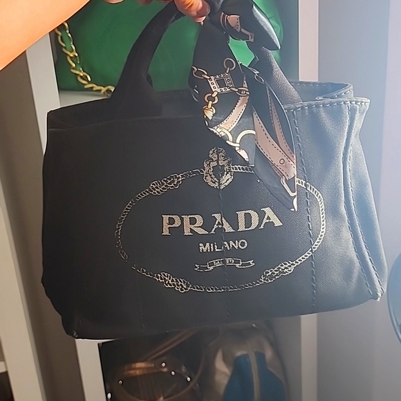 Prada Bag Small Canapa Tote - Picture 1 of 4